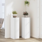 vidaXL Stojalo za rastline 2 kosa belo 25x25x80 cm inženirski les