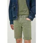 Jeans kratke hlače G-Star Raw moški, zelena barva - zelena. Kratke hlače iz kolekcije G-Star Raw. Model izdelan iz jeansa. Material z optimalno elastičnostjo zagotavlja popolno svobodo gibanja.