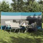 vidaXL Vetrobran za kampiranje moder 340x130 cm vodoodporen