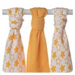 XKKO bambusove plenice Little Stars, 70 x 70, Orange MIX