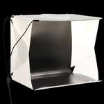 vidaXL Zložljiv LED svetlobni šotor za foto studio 40x34x37cm plastika