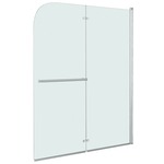 Zložljiva pregrada za tuš z 2 paneloma ESG 95x140 cm