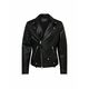 AllSaints usnjena jakna Milo Biker - črna. Usnjena jakna iz kolekcije AllSaints. Prehoden model izdelan iz naravnega usnja.