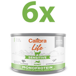 Calibra Life Sensitive konzerva za mačke, zajec, 6 x 200 g