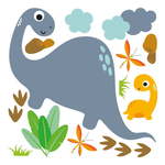Stenske nalepke Ambiance Cute Dinosaur Stickers