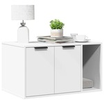 vidaXL Omara za mačje stranišče bela 80x50x45 cm inženirski les