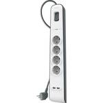 Belkin BSV401vf2M Prenapetostna zaščita 4 z 2 USB vtičnicama, bela