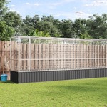 vidaXL Voliera s podaljškom srebrna 1250,5x107x212 cm jeklo