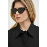Sončna očala Balenciaga BB0270S ženska, črna barva - črna. Sončna očala iz kolekcije Balenciaga. Model z enobarvnimi stekli in okvirji iz plastike. Ima filter UV 400.
