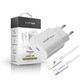 RhinoTech 25W PD polnilni adapter s kablom USB-C na Lightning 27W 1M, bel (RTACC387)