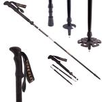 KLARFIT Burgos TX Elite, treking palice, 100 % karbon, zložljive, 100 – 130 cm