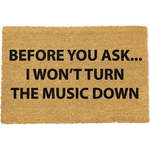 Predpražnik iz naravnih kokosovih vlaken Artsy Doormats Loud Music, 40 x 60 cm