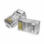 Vention rj45 cat.5e utp modularni vtič vention idbr0-100 transparenten pakiranje 100 kosov.