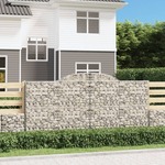 vidaXL Obokane gabion košare 30 kosi 300x50x140/160cm pocinkano železo