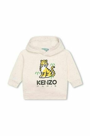 Otroška trenirka Kenzo Kids bež barva - bež. Komplet trenirke za otroke iz kolekcije Kenzo Kids. Model izdelan iz pletenine. Izjemno zračen