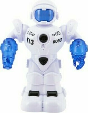Teddies Plastični robot za jahanje 26 cm Angleško govoreči na baterije s svetlobo in zvokom