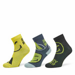Set 3 parov otroških visokih nogavic adidas Smiley World JG5804 Pisana
