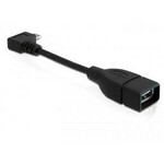 WEBHIDDENBRAND Delock Adapter USB micro-B moški pravokotni > USB 2.0-A ženski OTG 11cm