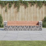 Vidaxl Vrtna gabionska klop 287x71x65,5 cm trden les douglas