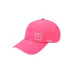 Kapa Fila roza barva - roza. Kapa s šiltom vrste baseball iz kolekcije Fila. Model izdelan iz enobarvne tkanine.