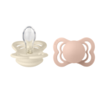 BIBS Supreme Silicone Size 1: 0+ months duda Ivory / Blush 2 kos