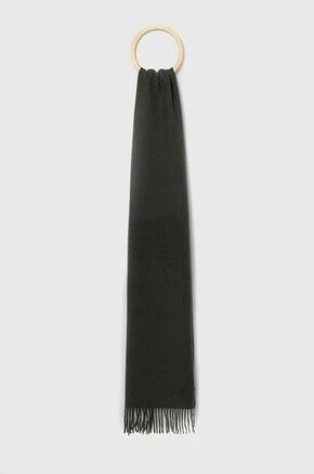 Šal iz kašmirja Tommy Hilfiger siva barva - siva. Šal iz kolekcije Tommy Hilfiger. Model izdelan iz enobarvne pletenine.
