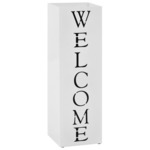 shumee Stojalo za dežnike Welcome iz jekla bele barve