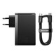 BASEUS GaN5 Pro 2xUSB-C + USB omrežni polnilec, 140 W (črn)