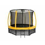 Greatstore Jumpi 374cm/12FT Maxy Comfort Plus Rumeni vrtni trampolin z notranjo mrežo