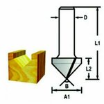 Makita Steblo rezkarja za utore v obliki črke V 6 mm, 19x16x48 mm D-47880