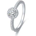 Beneto Srebrni prstan s kristali AGG194 (Obseg 52 mm) srebro 925/1000