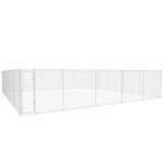 Vidaxl Zunanji pasji boks pocinkano jeklo 950x950x185 cm