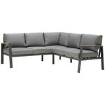 Ambia Garden LOUNGE GARNITURA tkanina les evkaliptusa masivno aluminij