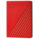 WD My Passport 4 TB prenosni disk, rdeč