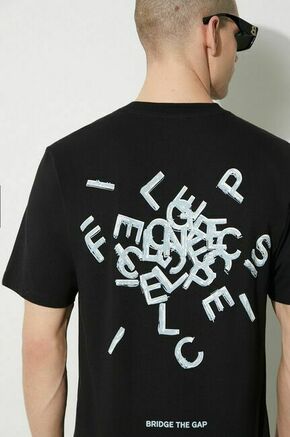 Filling Pieces bombažna kratka majica Alphabet črna barva