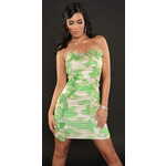 Amiatex Ženska obleka 77242, zelena, UNIVERZáLNí