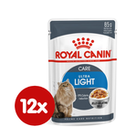 Royal Canin Ultra Light Jelly vrečke za mačke s prekomerno težo, 12x 85 g