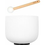 Sela 10“ Crystal Singing Bowl Set Frosted 440Hz G