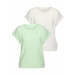 VIVANCE Majica pastelno zelena / off-bela 23685595