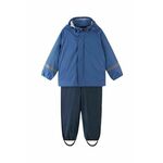 Otroški suknjič in hlače Reima - modra. Jakna in hlače iz kolekcije Reima. Nepodložen model izdelan iz vodoodpornega materiala.