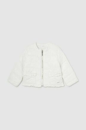 Otroška jakna Mayoral bela barva - bela. Jakna iz kolekcije Mayoral. Delno podložen model