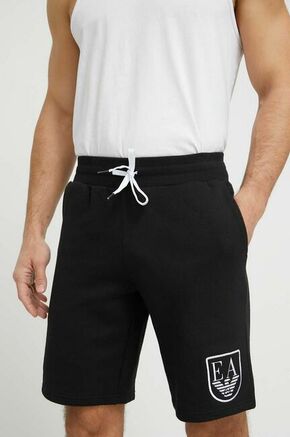 Bombažne kratke hlače Emporio Armani Underwear črna barva - črna. Kratke hlače iz kolekcije Emporio Armani Underwear. Model izdelan iz pletenine. Izjemno udoben material.