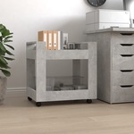 vidaXL Voziček za pisalno mizo betonsko siv 60x45x60 cm inženirski les