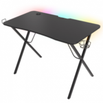 Genesis Holm 200 Gamer miza z RGB osvetljavo, črna