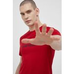 Bombažna kratka majica 4F rdeča barva - rdeča. Kratka majica iz kolekcije 4F. Model izdelan iz pletenine s potiskom. Lahek in udoben model, idealen za vsakodnevno nošenje.
