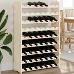 vidaXL Stojalo za vino 72,5x25x111,5 cm trdna borovina