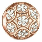 Thomas Sabo Karma kroglice peneči krogi roza, bela, 925 srebra, pozlačeno rožno zlato / cirkonij