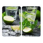 Komplet 2 steklenih zaščitnih plošč za štedilnik Wenko Mojitos, 52 x 30 cm