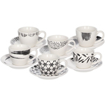 TOGNANA set skodelic za čaj s podstavkom Zenith 200 ml, 6 kos, porcelan