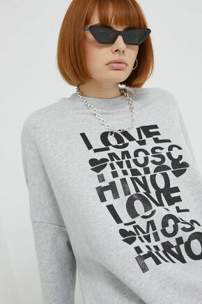 Bombažen pulover Love Moschino ženska